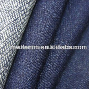 different OZ fake knitted denim made by indigo yard dyed 